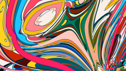 Abstract colorful psychedelic fluid background for music festival