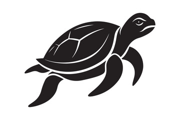 Tortoise Silhouette Vector Art – High-Quality SVG Design for Apparel & Print Projects