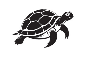 Tortoise Silhouette Vector Art – High-Quality SVG Design for Apparel & Print Projects