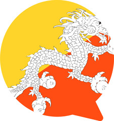 BHUTAN Falg on Chat Icon