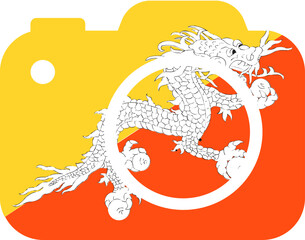 BHUTAN Flag On Camra Icon