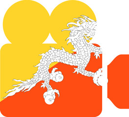 BHUTAN Flag on Documenrty icon
