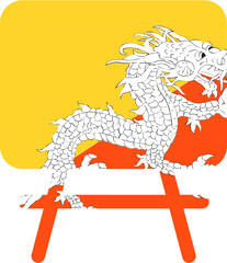 BHUTAN Flag On White Board