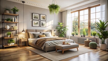Elevate your bedroom’s aesthetic with modern furniture, combining chic designs and cozy elements to craft an inviting space perfect for relaxation