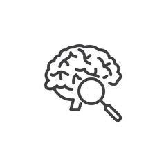 Psychology Research line icon