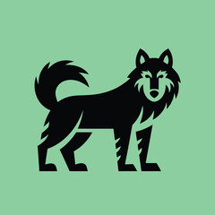 Wolf Vintage Logo Stock Vector template design
