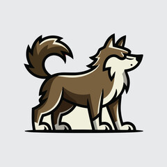 Wolf Vintage Logo Stock Vector template design
