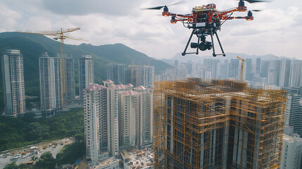 Drones that capture data for construction site surveys, technology