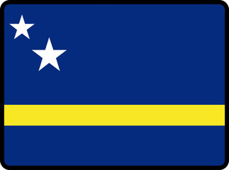 CURACAO Flag Smooth rectangle icon