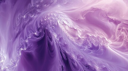 Fototapeta premium Vibrant abstract fractal wallpaper design in shades of purple, showcasing intricate patterns and fluid shapes for modern digital art backgrounds and aesthetic decor 