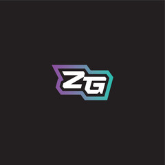 ZG letter dynamic and bold concept modern esport gaming monogram logo