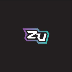ZV letter dynamic and bold concept modern esport gaming monogram logo