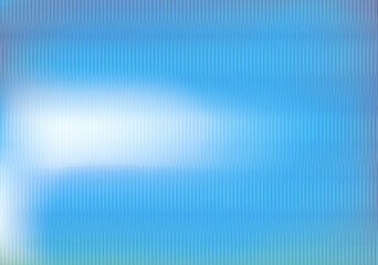 Reeded glass transparent texture. Reeded translucent blue plastic texture. Refraction texture acrylic ribbed bath separation wall. Vertical line stripes texture overlay. Vector illustration