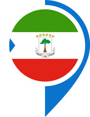 Map Icon Inside EQUATORIAL GUINEA Flag