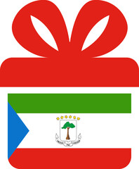 EQUATORIAL GUINEA Flag on Gift Icon
