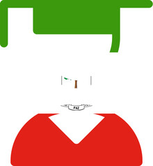 EQUATORIAL GUINEA flag on Male student icon