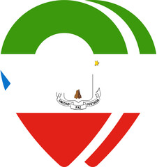 EQUATORIAL GUINEA flag on Map Icon