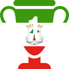 Fototapeta premium EQUATORIAL GUINEA flag on Victory bag