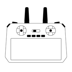 Outline remote control for drone, icon remote control.