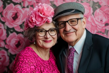 Retirement party with a photo booth filled with props. Guests take silly pictures together to create lasting memories, Generative AI