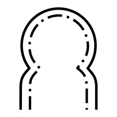 Common types of Middle Eastern arch architectural designs. Simple curved door or window line design