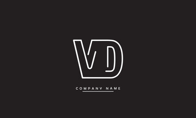 VD, DV, V, D Abstract Letters Logo monogram 