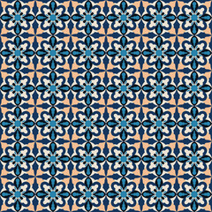 Talavera Ceramic Pattern Vector. Tile Seamless Pattern