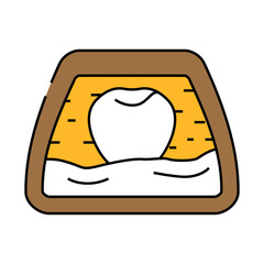 candy cherry line icon vector. candy cherry sign. isolated symbol illustration