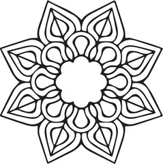Beautiful flower art and mandala vector design