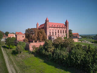 Obraz premium Medieval castle in the city center of Gniew, Poland.
