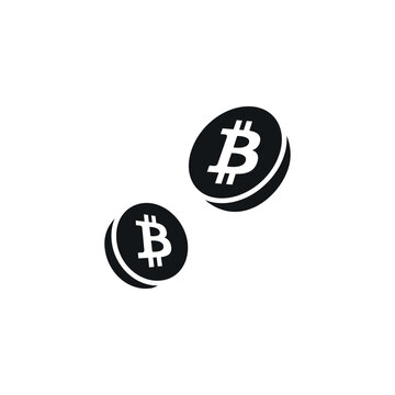 Coins. Cryptocurrency simple glyph icon. Vector solid isolated black illustration.