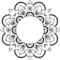 Beautiful flower art and mandala vector design