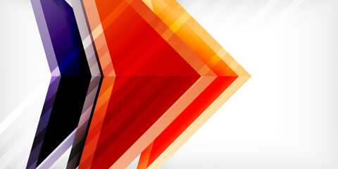 Abstract background color triangles and arrows composition. Vector Illustration For Wallpaper, Banner, Background, Card, Book Illustration, landing page