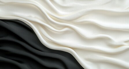 Obraz premium Elegant white and black fabric texture
