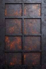 Rustic metal panels with warm glow