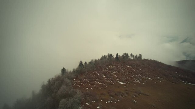 Time lapse photography of snow capped mountains in Lixian County, Aba Prefecture, Sichuan Province