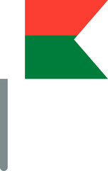 MADAGASCAR Flag On Crisp Corners