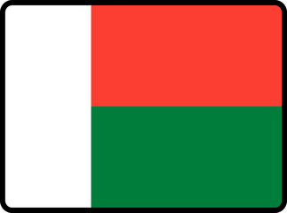 MADAGASCAR Flag Smooth rectangle icon