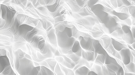 Fototapeta premium Abstract white transparent water shadow surface with natural ripple texture background, minimalistic and elegant design for modern wallpapers, digital art, and nature-inspired aesthetic themes
