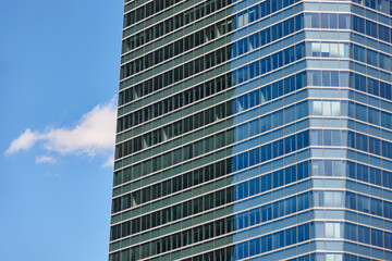 Obraz premium Madrid skyline. Five towers area. Financial and business center. Spain