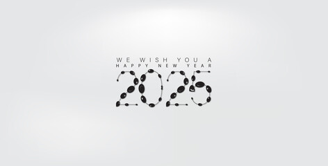 An eye-catching Happy New Year 2025 wallpaper, featuring a colorful and beautiful design to mark the new year celebration