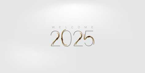 An eye-catching Happy New Year 2025 wallpaper, featuring a colorful and beautiful design to mark the new year celebration