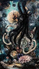 Surreal Underwater Dreamscape with Glowing Creatures