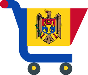 MOLDOVA flag on Cart icon