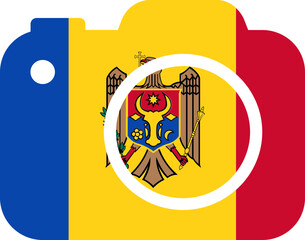 MOLDOVA Flag On Camra Icon