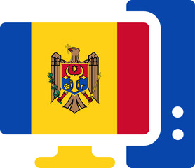 Monitor and CPU icon MOLDOVA Flag