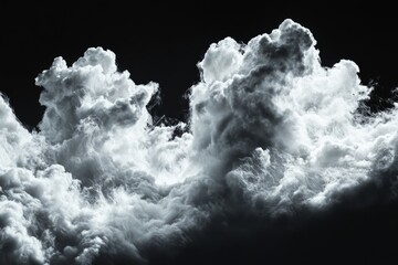 Breathtaking towering clouds fill the sky, portraying mystery and magnificence, evoking emotions of wonder and awe, captured in dramatic and bold artistic form.