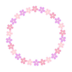 ROUND CHERRY BLOSSOM FLOWER FRAME