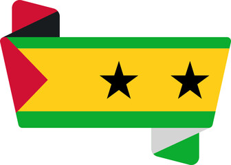 Folded Icon of SAO TOME & PRINCIPE Flag