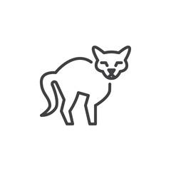 Black Cat line icon